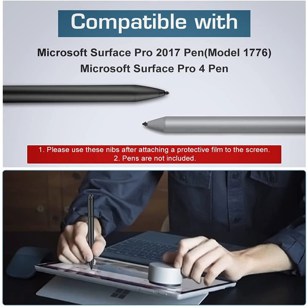 Наконечники для стилуса сменные наконечники ручки Microsoft Surface Pro 7/6/5/4/Book/Studio/Go 3 шт. |