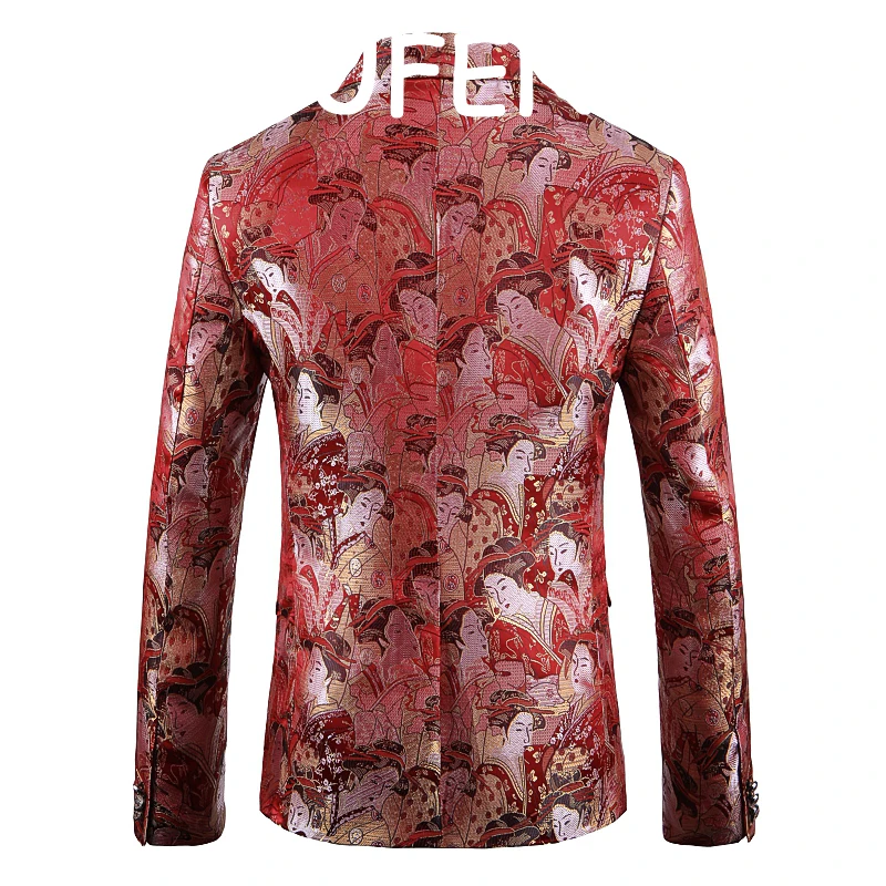 

Nightclub male singer stage performance costume personality new men's wedding banquet host dress film single suit