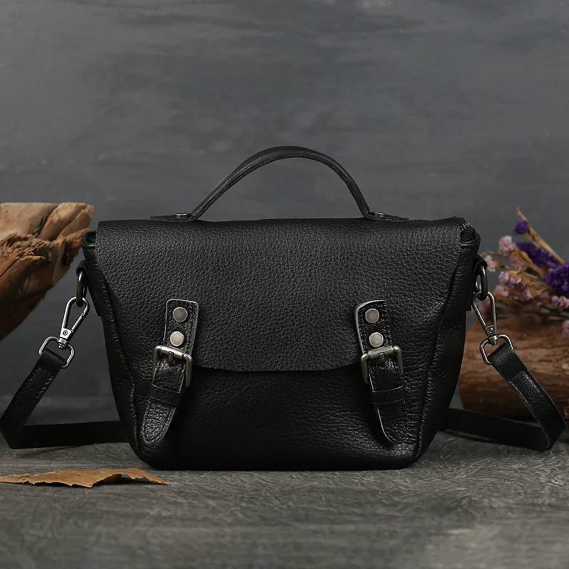 

Женская сумка-мессенджер кожаная женская сумка модная черная маленькая сумка из мягкой кожи 2021 летняя сумка-мессенджер