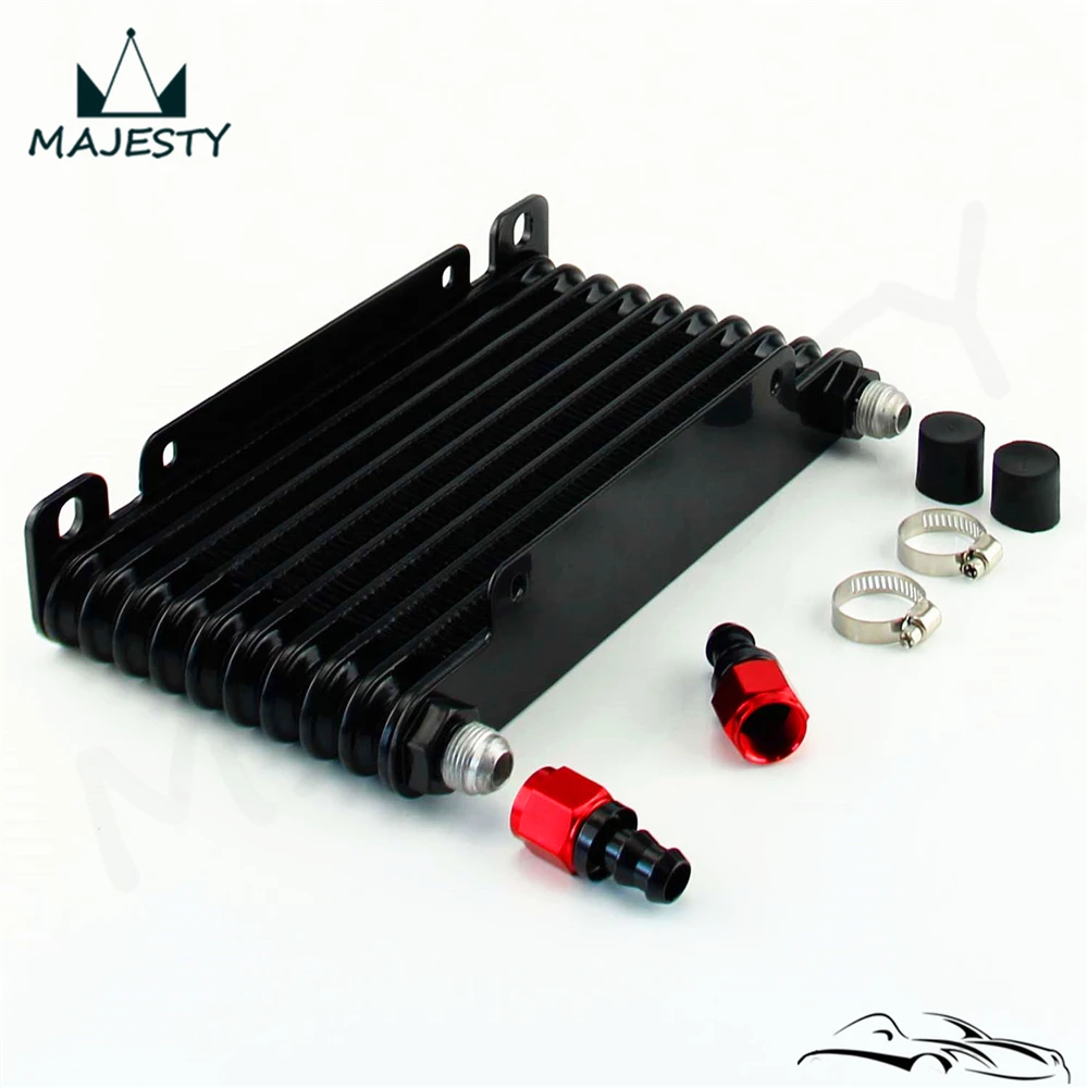 8-дюймовый 32 мм 10-рядный двигатель/гоночный алюминиевый масляный радиатор