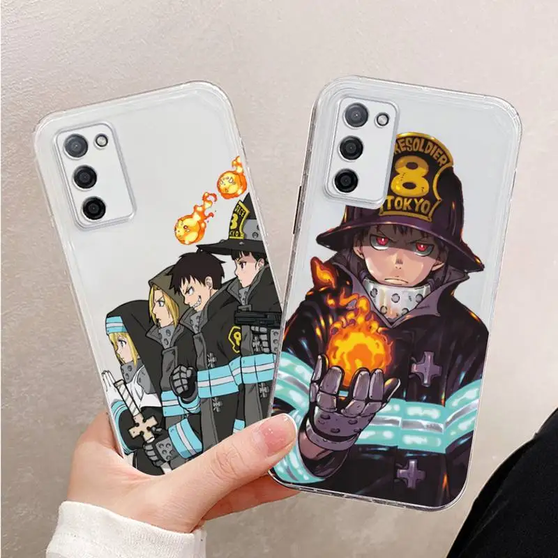 

Tamaki Fire Force anime Phone Case Transparent For OPPO R RENO 9 11 17 3 4 S PLUS PRO 15X k7 protective shell cover