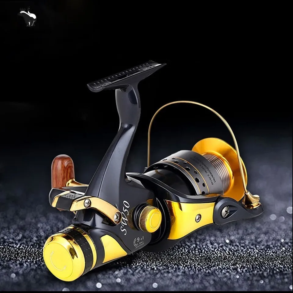 Двойная тормозная спиннинговая Рыболовная катушка для ловли карпа и спорта |