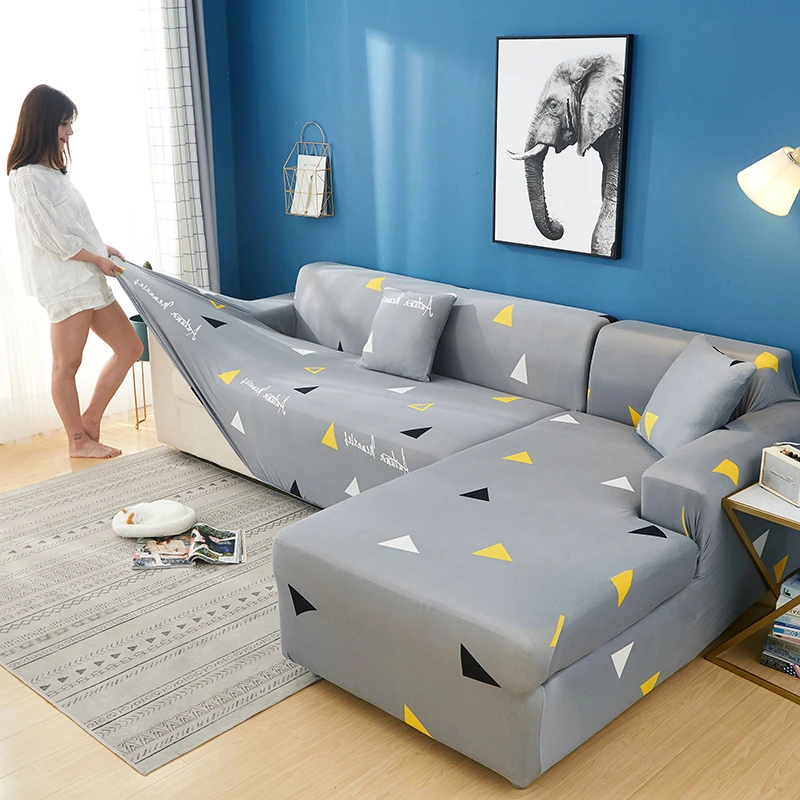 Новый угловой Диванный Чехол Эластичный чехол для дивана секционный L форма d