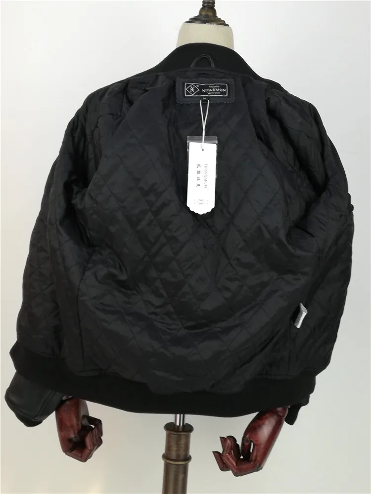 Мужское повседневное пальто из натуральной овечьей кожи с шерстяным кашемиром в