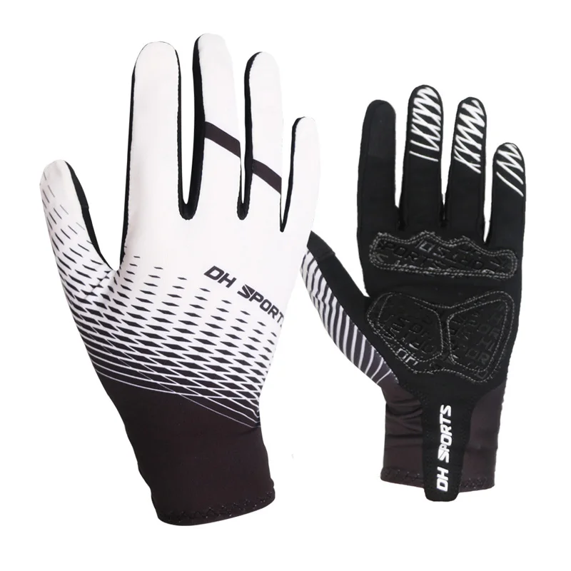 White Glove Новые велосипедные перчатки с полными пальцами с носками, спортивные противоударные противоскользящие MTB велосипедные перчатки с сенсорным экраном, мужские и женские велосипедные перчатки - Цвет: White Glove