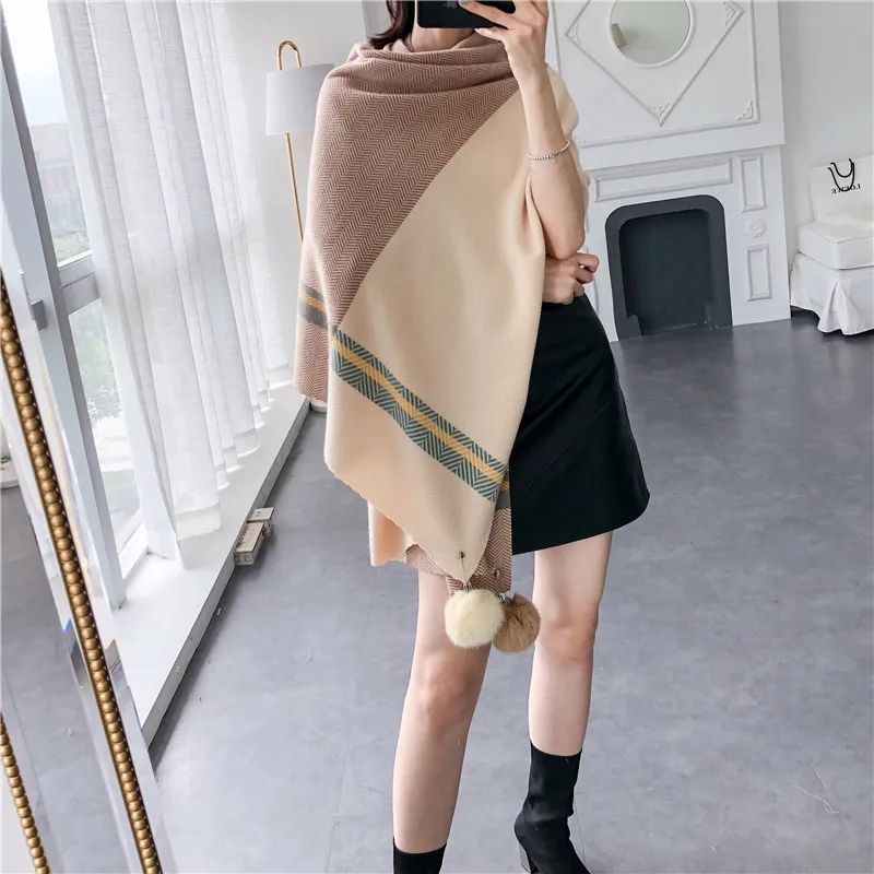 Модный тренд осени и зимы 2019 простой теплый женский шарф платок новый