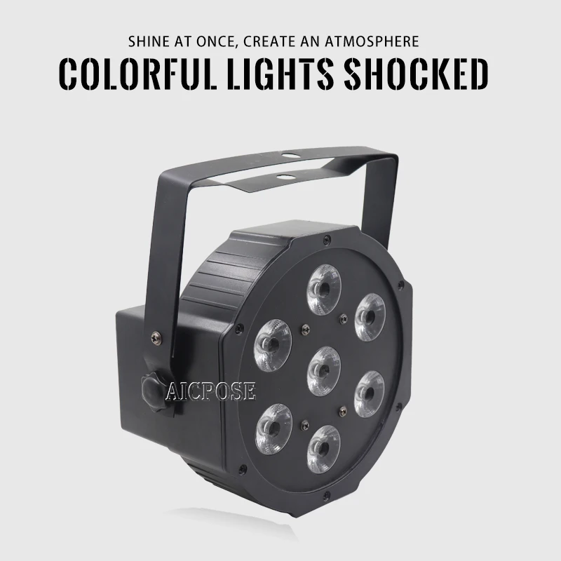 Светодиодная Par-лампа 25 углов 7x12 Вт RGBW 4 в 1 7x18 RGBWA UV 6 плоский Par-светодиодный dmx512