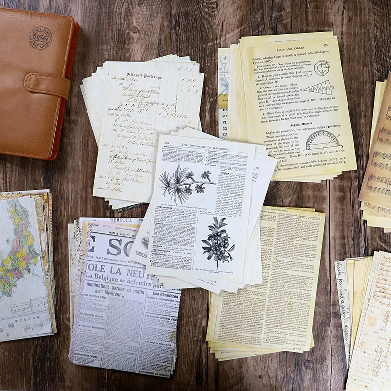 

Aesth 30pcs/pack 14*20cm Vintage Story Material Paper Scrapbooking Cards DIY Stationery Junk Journal Supplies Decoration Paper