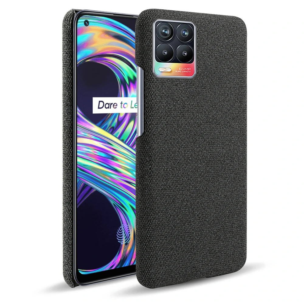 luxury cloth leather shell for oppo realme 8 case slim hard pc phone cover for oppo realme 8 pro 6 4 2021 realme8 8procapafunda free global shipping