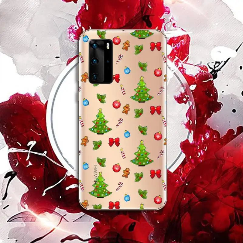 

Merry Christmas new year Phone Case Transparent for Huawei P honor 8 10i 20 30 40 smart 2019