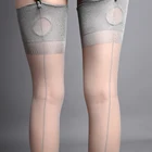 Чулки с кубинской пяткой, со швом сзади, ультратонкие, прозрачные, до бедра