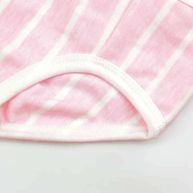 3 шт./лот детские трусики из 100% хлопка модные полосатые трусы для новорожденных