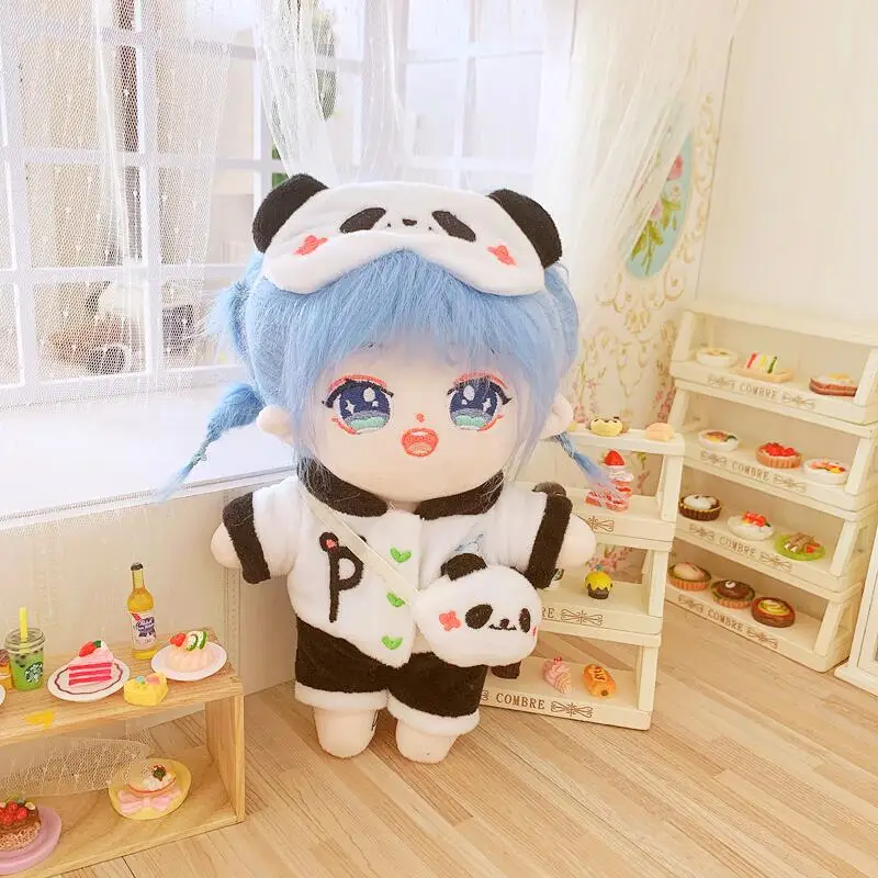 Человеческие хлопковые куклы плюшевые игрушки 20 см Kawaii Qversion Lanzhi Xiaowu сетчатые