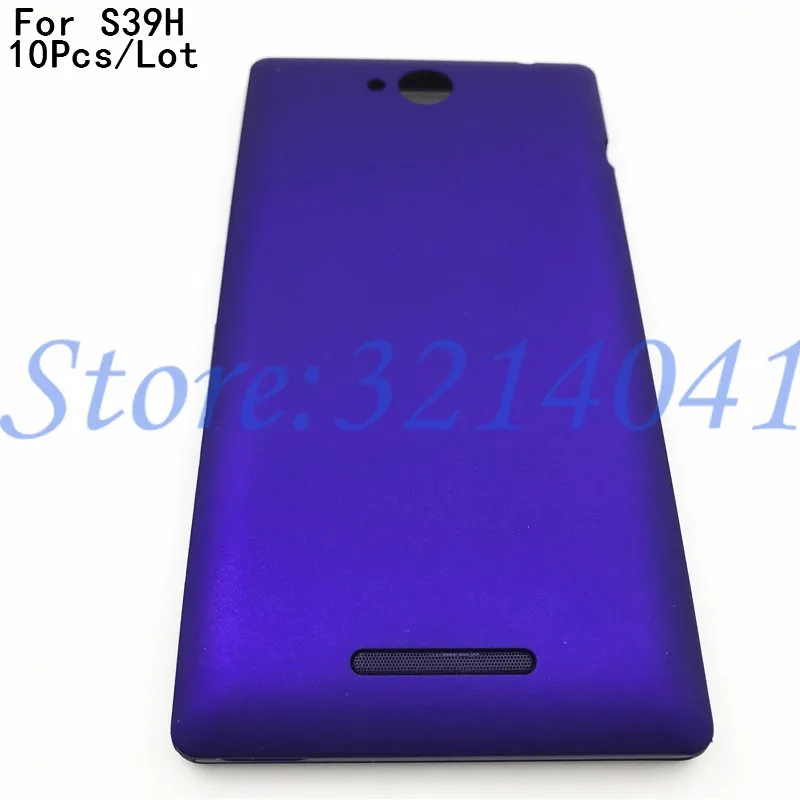 

10 шт./лот 5,0 дюймов задняя крышка для Sony Xperia C C2304 C2305 S39 S39h S39c корпус батарейного отсека чехол с логотипом