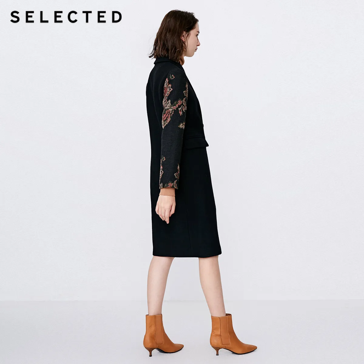 Выбранные Осеняя и зимняя коллекция женских шерсть жаккард длинное шерстяное