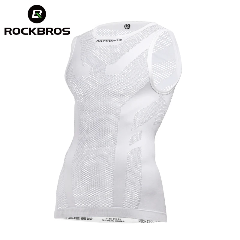 

ROCKBROS Cycling Vest Layer Men Sleeveless Bike Underwear Cool Breathable Bicycle Vest Elastic Seamless First Layer Man Clothing