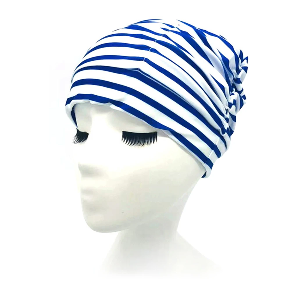 

Swimming Cap Non Slip Adults Beach Long Hair Soft Diving Turban Bathing Swim Pool Nylon Stretch High Elasticity Printed Unisex
