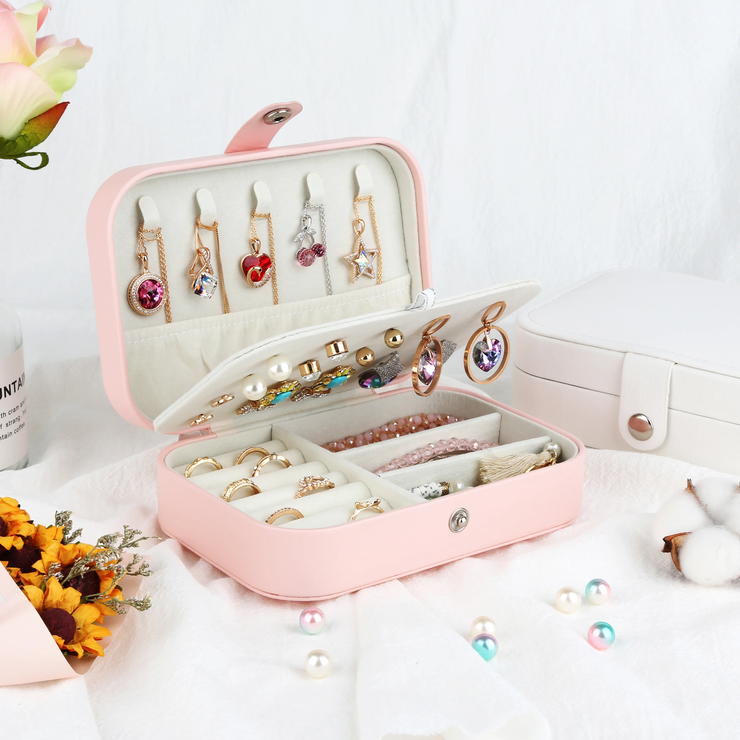 Шкатулка для ювелирных изделий дорожный органайзер косметики губной помады