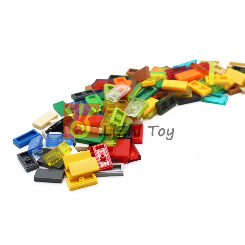 MOC плоская плитка 1*2 таблетка 3069 Сделай Сам просвечивающие блочные кирпичи