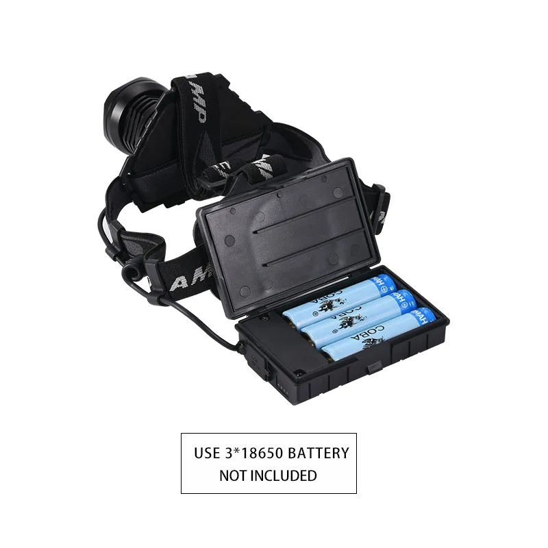 

GIJOE led headlamp XH P70 head light 3000LM high powerful bank power waterproof usb rechargeable use 3*18650 battery 5 modes