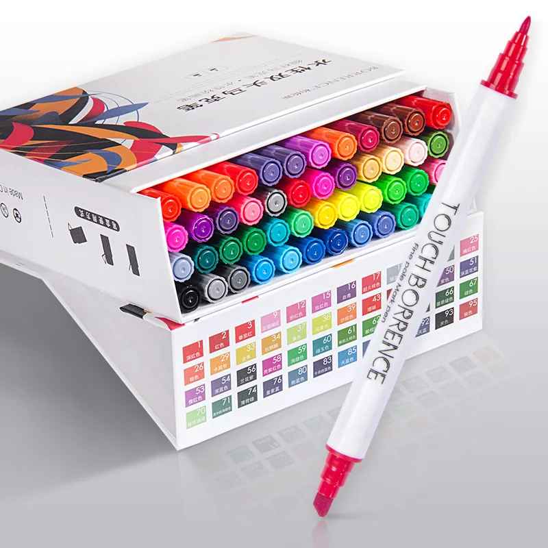 Набор двусторонних маркеров Burance на водной основе студенты учатся искусству с 48 /