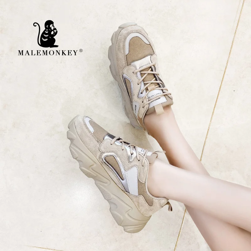 Женские кроссовки Повседневная прогулочная обувь на плоской подошве черные