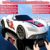 6ch remote control drift convertible sports car 360 degrees rotate 30min cool lighting music auto presentation high speed rc car