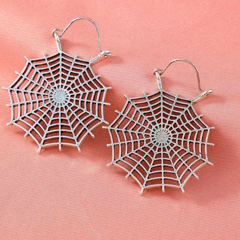 

Creative Fashion Spider Web Halloween Earrings Jewelry Ear Hanging Women