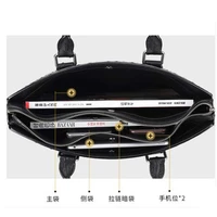 mafeimengge Ostrich leather Mens bags men handbag business large capacity youth leisure Office code lock men briefcase