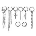 Корейские ювелирные изделия, Длинные мужские серьги-кольца из титановой стали, серьги-подвески для мальчиков