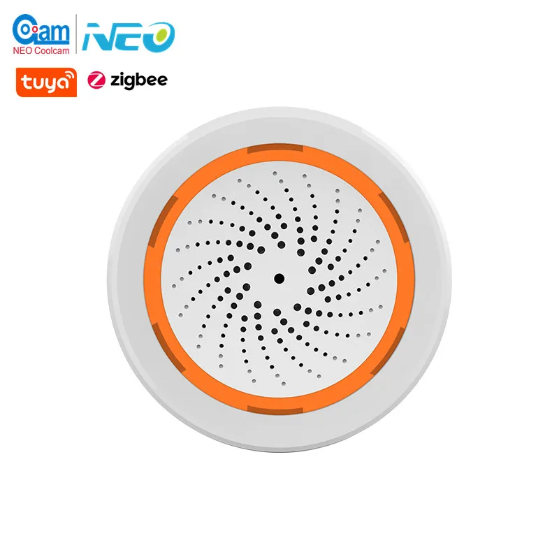 

Neo Tuya Smart Zigbee Temperatuur Vochtigheid Sensor Ingebouwde Sirene Alarm 3in1 Sound Light Sensor Zigbee Smart home ScÃ¨ne