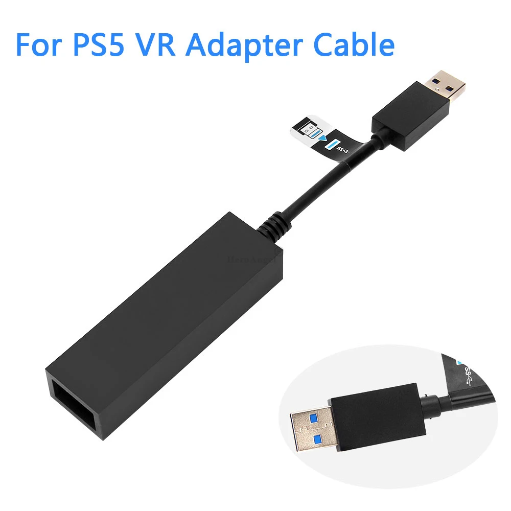 1 PCS USB3.0 PS VR To PS5 Cable Adapter VR Connector Camera Adapter For PS5 PS4 Game Console Camera Adapter For PS VR To PS