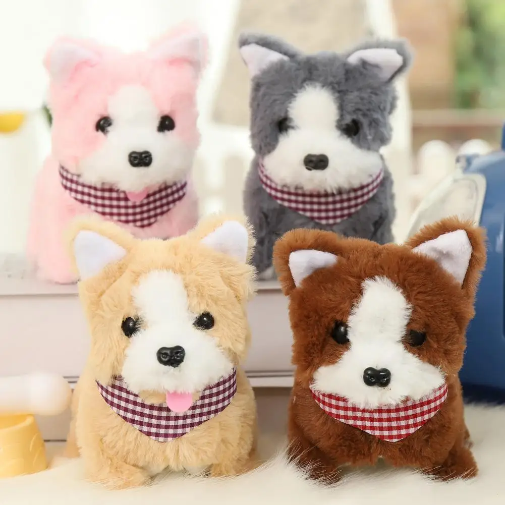 

Electric Plush Dog Cognitive Ability Interactive Ability Fine Workmanship Barking Walking Electric Dog Plush Toys for Kids