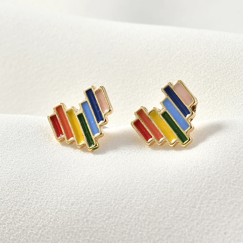 Цветные полосы символы любви Короткие сообщений зеленые серьги авокадо сделай