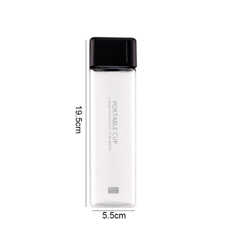 

Transparent Water Bottles 450ml Sports Water Bottle BPA Free Creative Frosted Water Bottle With Portable Rope Travel Tea Cup Hot