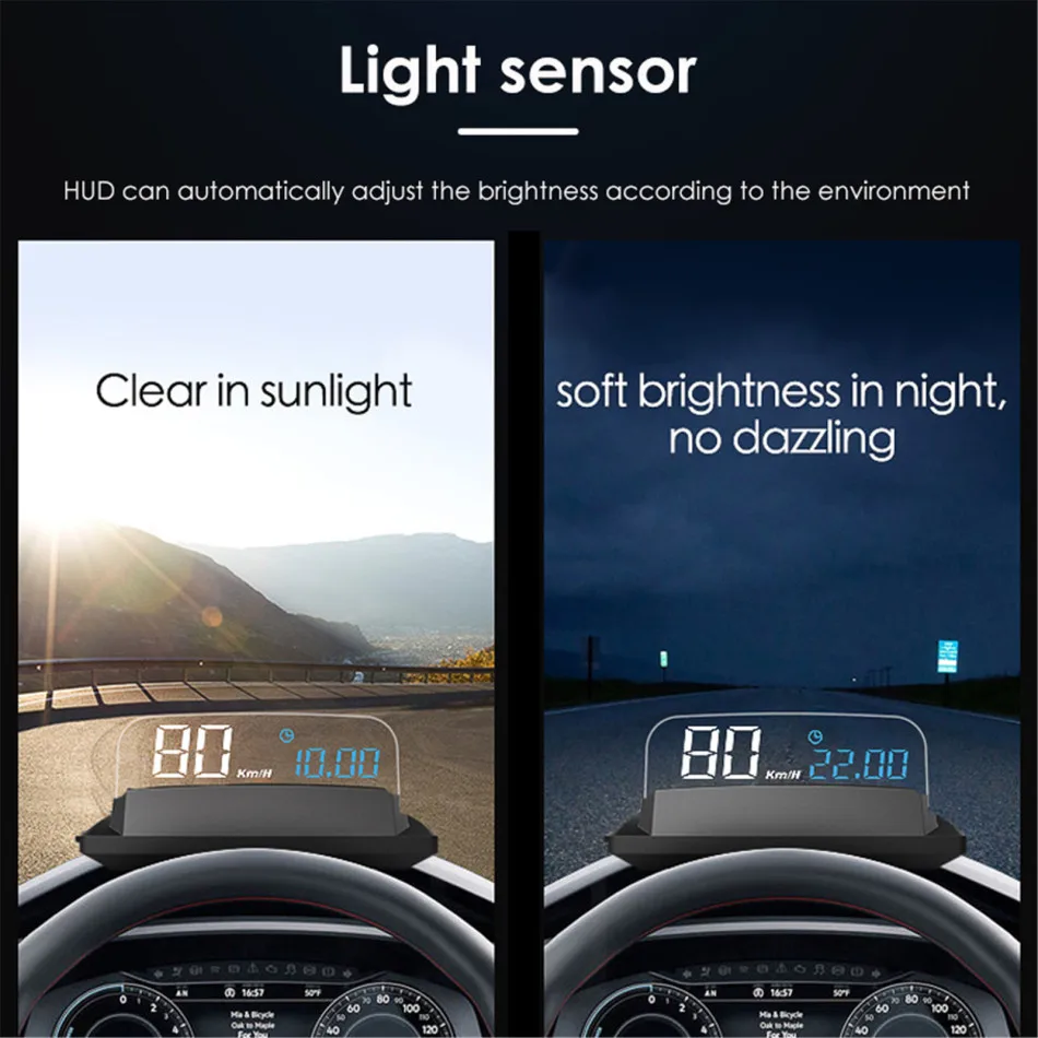 

1pcs G3 Mirror HUD Head Up Display Auto HUD OBD2 USB Car Speed Projector Speedometer Car Detector Oil Consumption Auto Parts