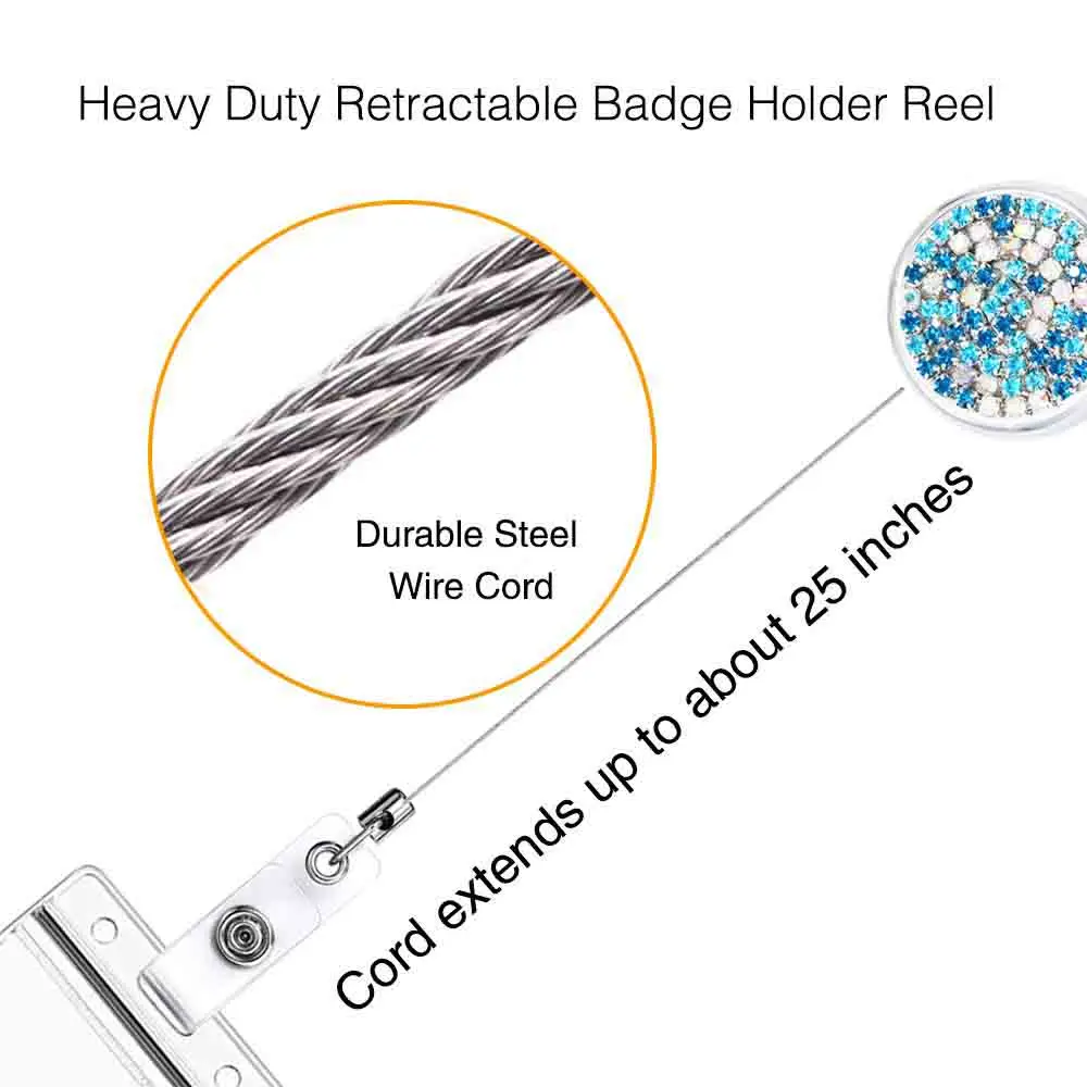 Idclip 1 шт. шикарный выдвижной значок катушка ключ ID держатель для карт зажим ремня