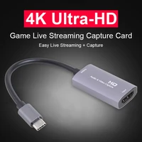 4k video capture hdmi compatible card dongle adapter usb type c grabber record box for game camera recording live streaming
