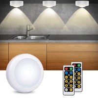 Led Cabinet Light White Warm light Color Remote Control Wireless Dimmable LED Night Lamps Battery Light for Closet Kitchen Stair