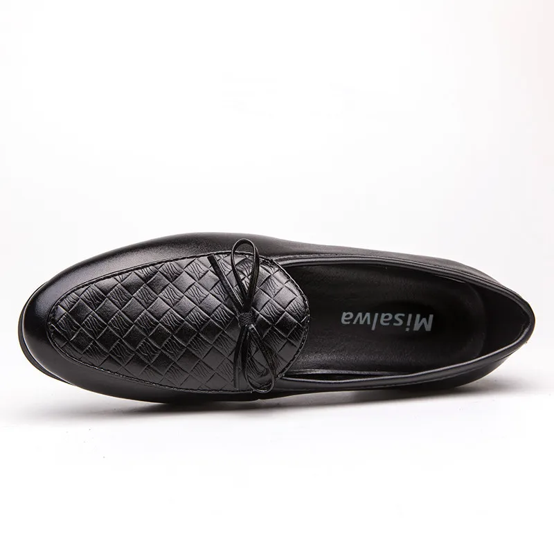 

Misalwa Big size 38-46 Lightweight Casual Men's Shoes Slip-on Formal Leather Dress Flats Shoes Male Daily Lift Driving Loafers