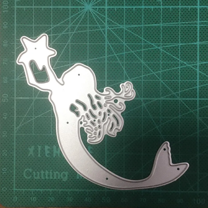 

2020 new Craft dies Mermaid Holding Star Metal Cutting Dies Stencils for DIY Scrapbooking dies Embossing Album Paper Card Making
