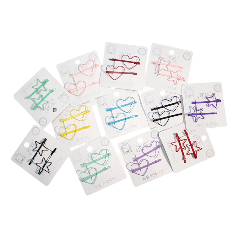 Милые украшения в форме сердца ювелирное изделие виде заколки для девочек