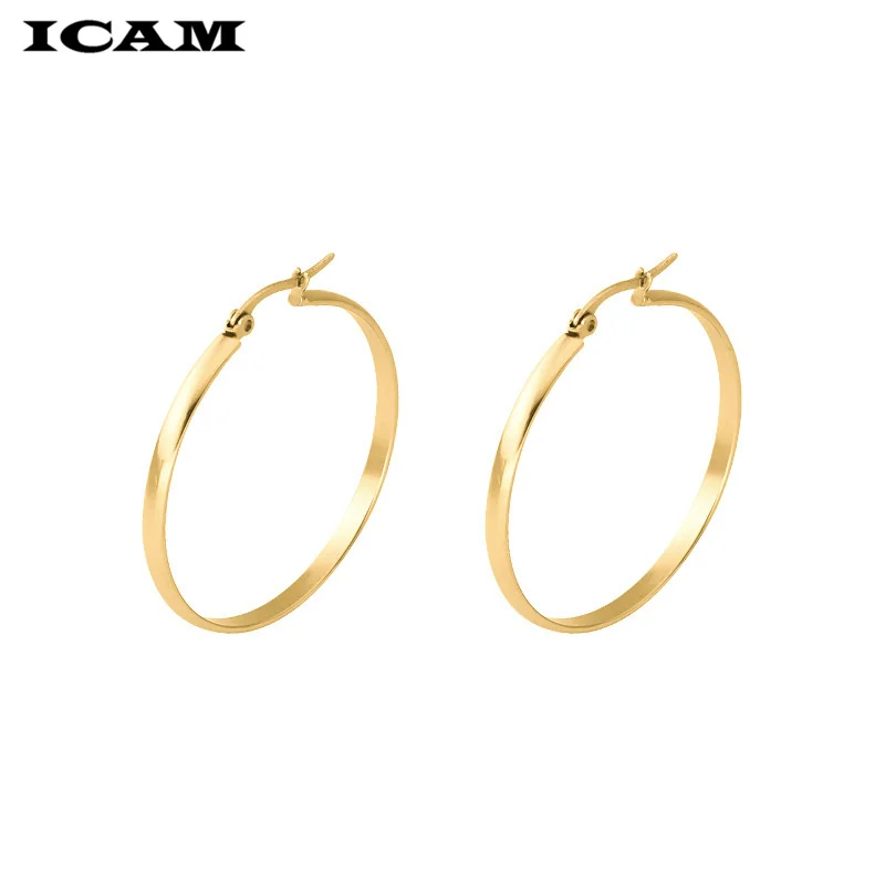 ICAM 20 60 мм большие круглые серьги пикантные аксессуары Мода преувеличенный обруч