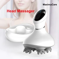 electric head massage waterproof body vibration scalp massager for head kneading stress relax pet human health care masajeador