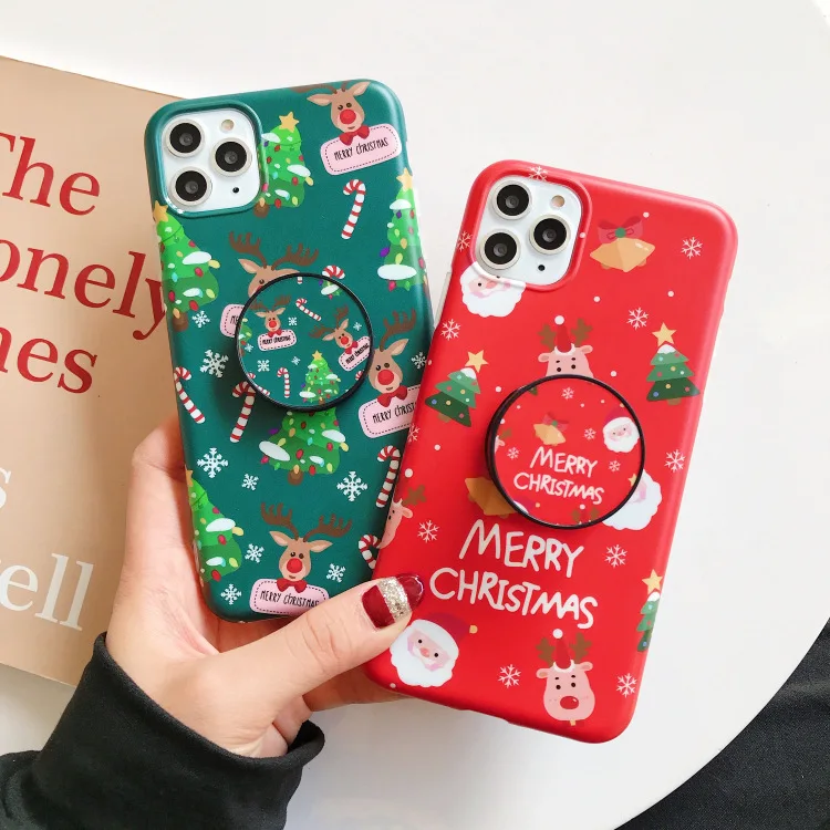 3D Рождественский из ТПУ чехол для телефона iPhone 11 Pro Max XR XS X 7 8 6 6S Plus олень милый