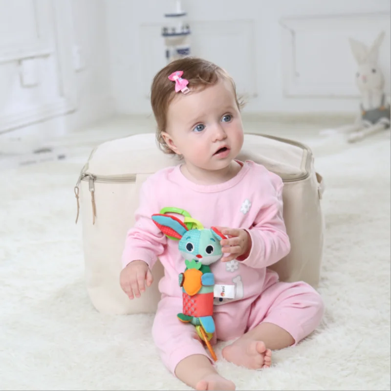 Детская игрушка для новорожденных малышей плюшевый колокольчик