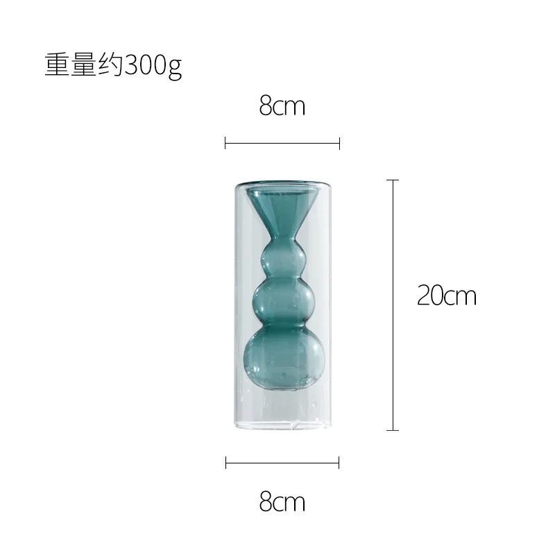 

Nordic Transparent Glass Vase Decoration Modern Art Hydroponic Vases Flower Container Table Living Room Decoration Accessories