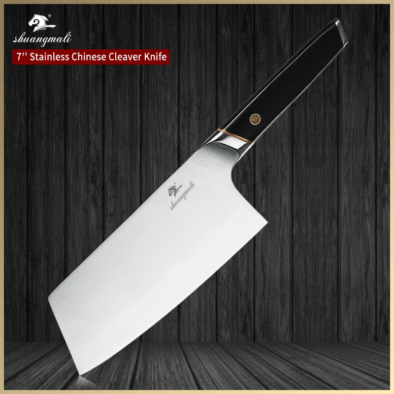 7-дюймовый китайский нож для нарезки 5Cr15 шеф-повара из нержавеющей стали кухонные