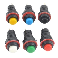 10 pcs 10mm self lockingself reset off on push button switch 2a125v minitype push button switch 6 color
