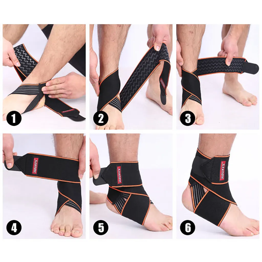 1 шт. безопасный с поддержкой лодыжки тренажерный зал защита для бега черный